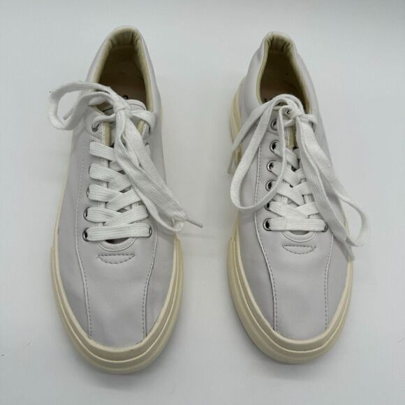 Stepney Workers Club S.W.C. Dellow Sneaker Men's 41 Light Gray Leather Lace Up - Picture 1 of 11